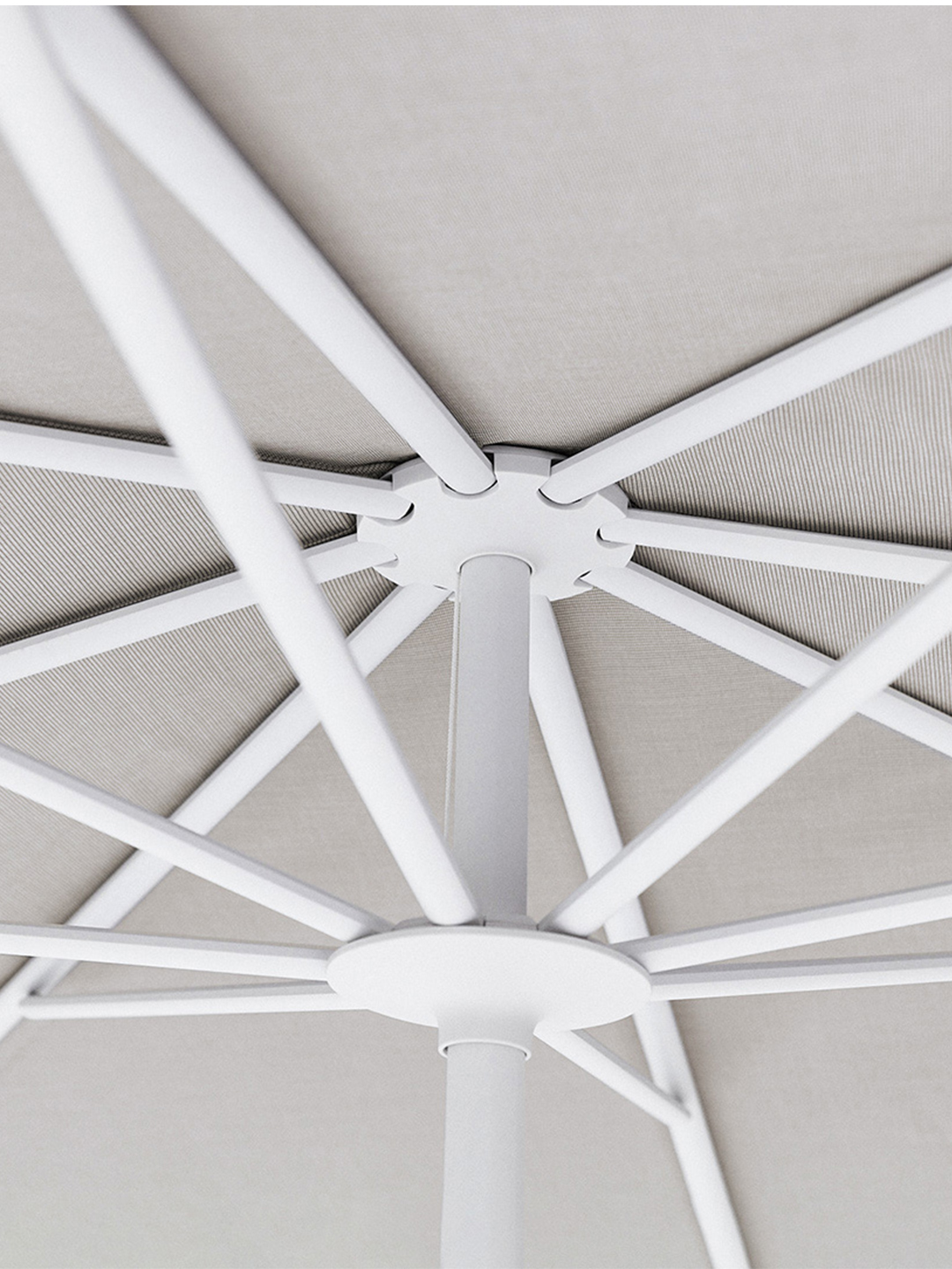 Twist mid-pole sunshade CMF and product design with simple and innovative mechanism.