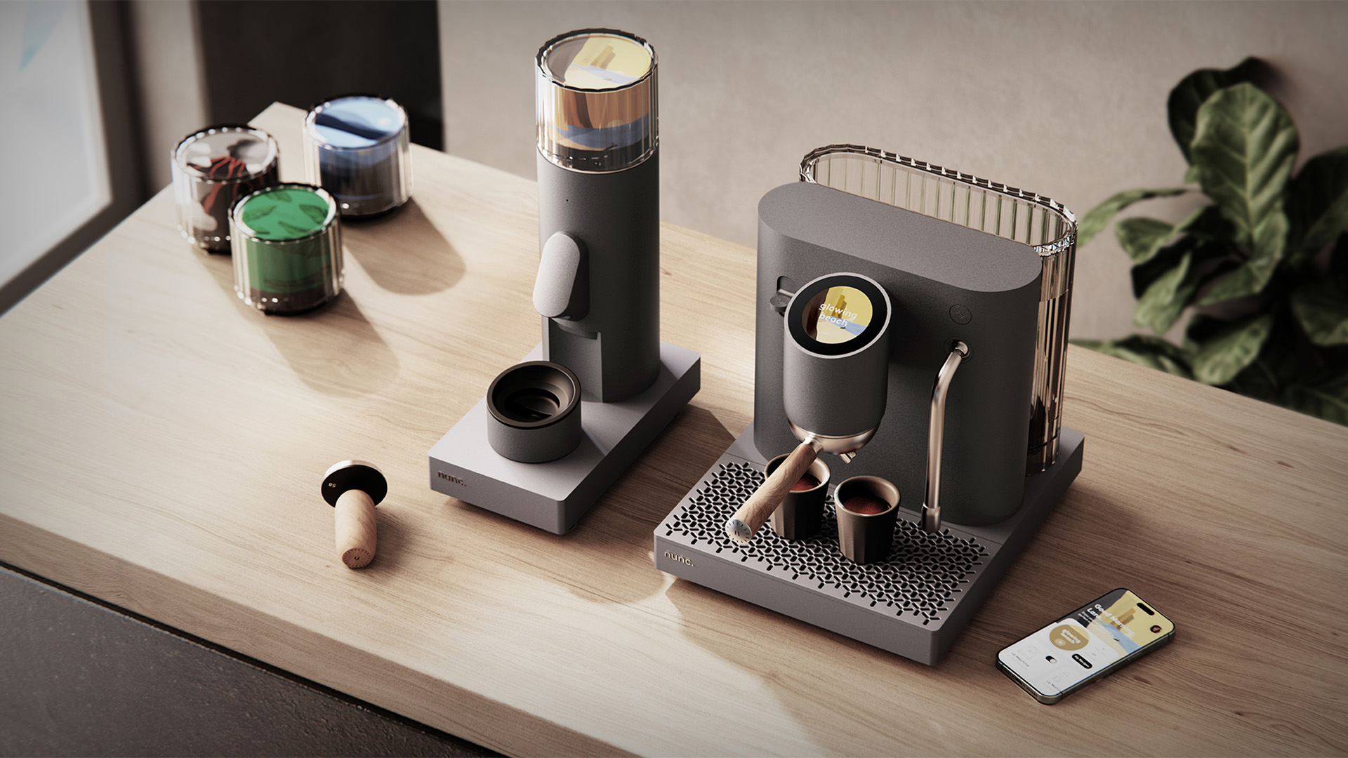 nunc. innovative product design coffee machine with smart home integration.