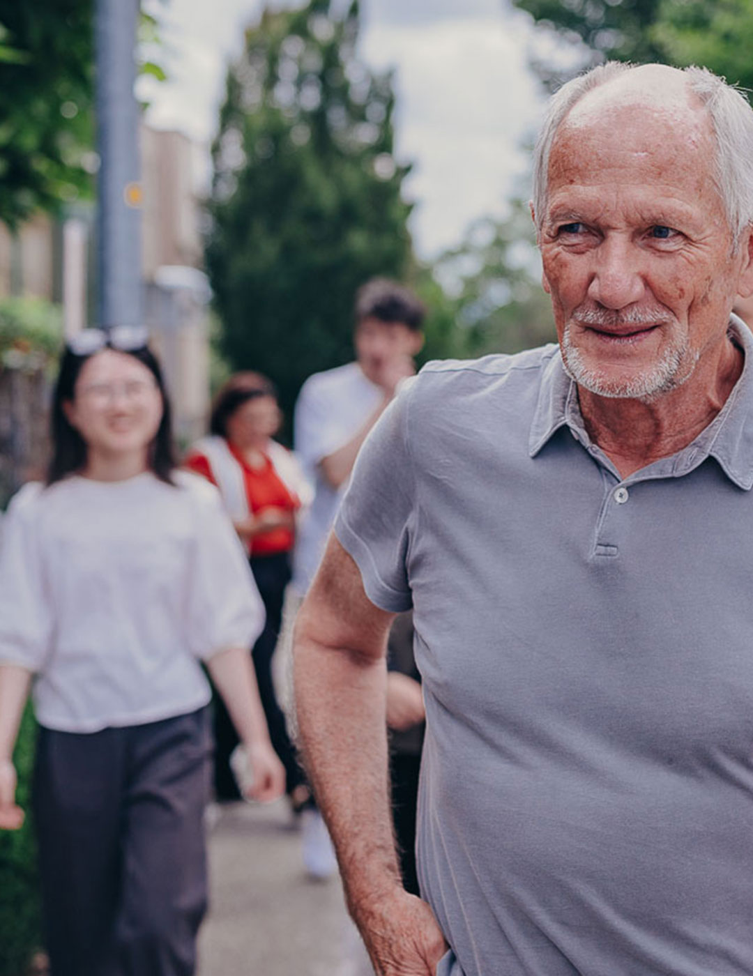 andreas haug, founger of phoenix leading the studants into our archives