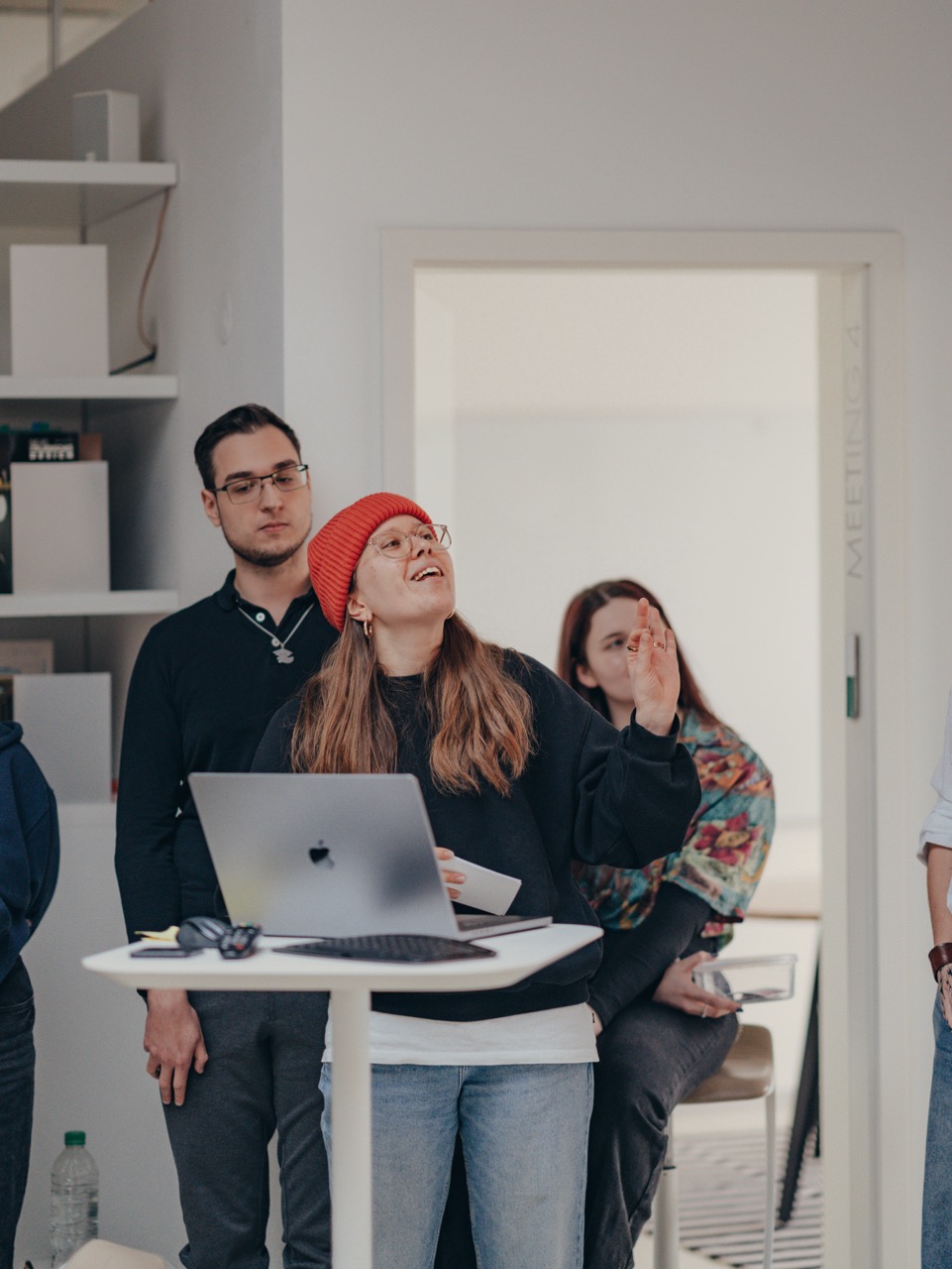 Hdm Students presenting their final project at PHOENIX DESIGN, product design studio in germany