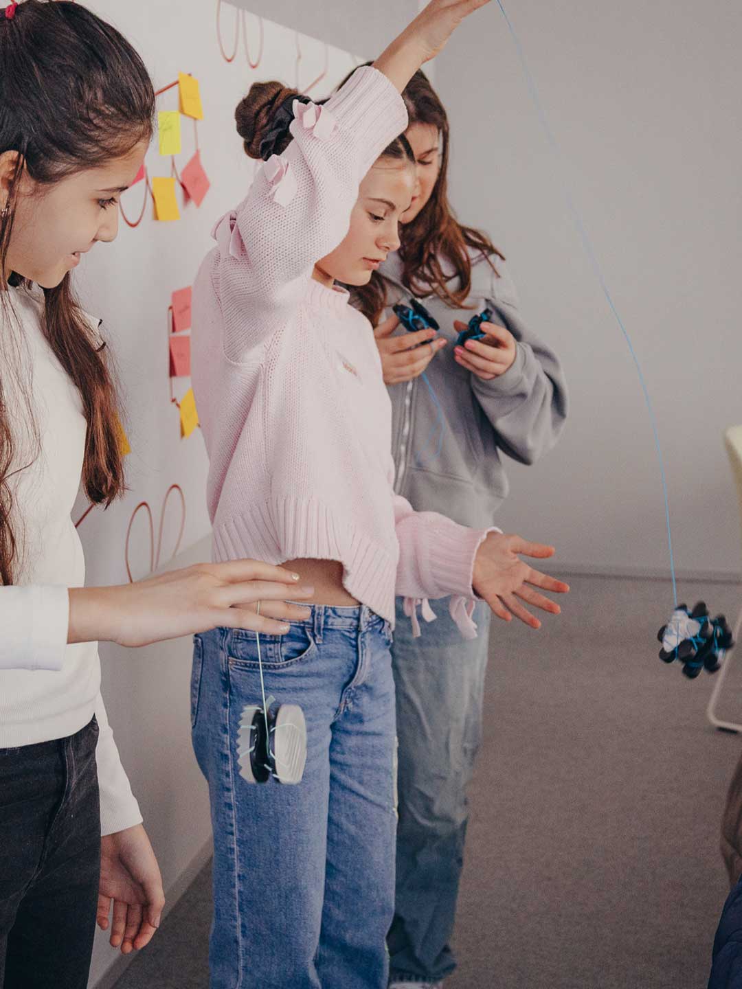 Young future designers presenting their creative projects at PHOENIX studio